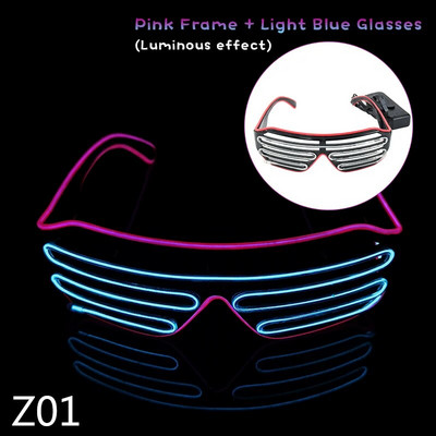 LED Neoon Rave Prillid Vilkuvad LED Päikeseprillid 16 Värvivalgustusega Prillid Karnevalipeo Pimeduses säravad Prillid Festivalitarbed