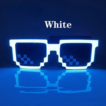 Νέα ασύρματα γυαλιά LED Φωτεινή λάμψη που αναβοσβήνουν Μωσαϊκό Γυαλιά ηλίου UV400 Neon Party Glasses Προμήθειες φεστιβάλ