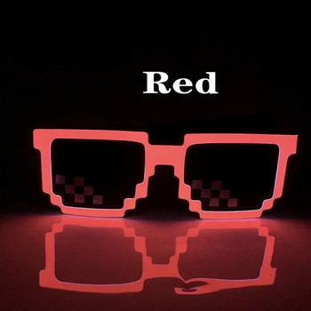 Νέα ασύρματα γυαλιά LED Φωτεινή λάμψη που αναβοσβήνουν Μωσαϊκό Γυαλιά ηλίου UV400 Neon Party Glasses Προμήθειες φεστιβάλ