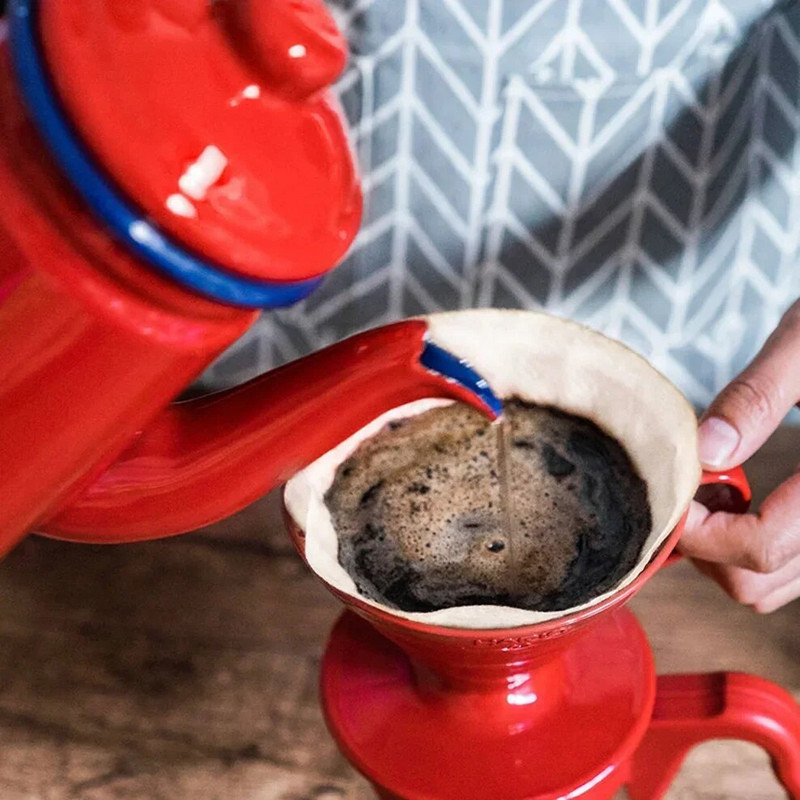 Emajlirani lonac za ručnu pripremu kave od 1,1 l Japanski stil Hladni kuhalo velikog kapaciteta, limenka za ulje s uskim otvorom za kuhinju