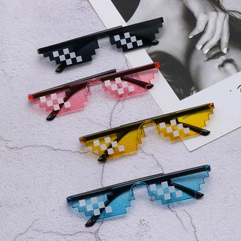 Μόδα μωσαϊκό γυαλιά ηλίου Ανδρικά γυναικεία κωδικοποίηση Pixel Trendy Cool Super Party Funny Vintage Shades Γυαλιά