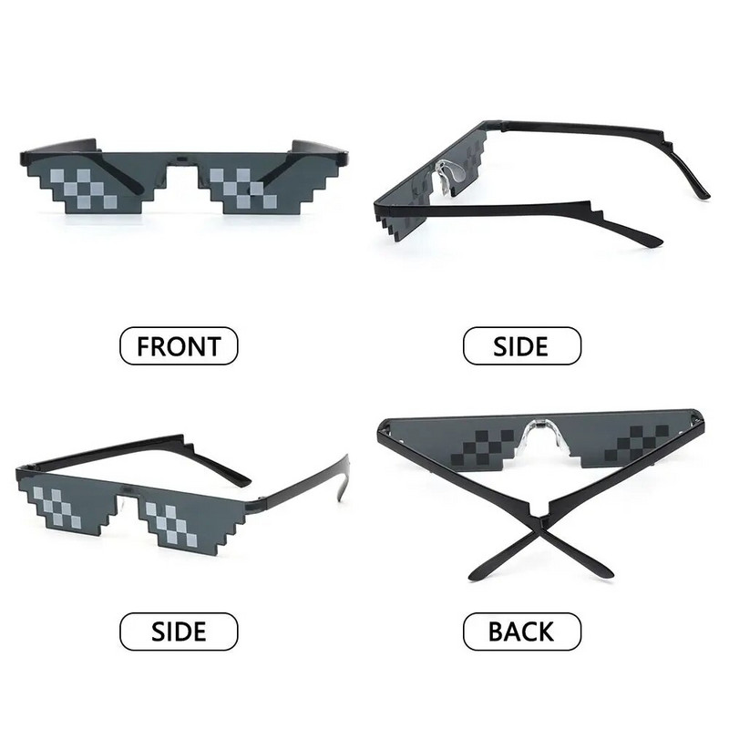Divat Mozaik Szemüvegek Napszemüvegek Férfiak Női Coding Pixel Divatos Cool Super Party Vicces Vintage Shades Szemüvegek