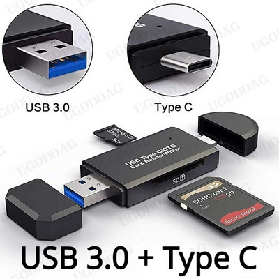 OTG Micro SD čitač kartica USB 3.0 čitač kartica 2.0 za USB mikro SD adapter Flash Drive Čitač pametnih memorijskih kartica Tip C čitač kartica