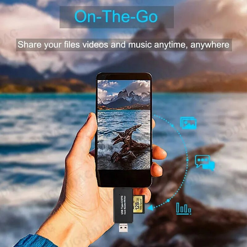 OTG Micro SD čitač kartica USB 3.0 čitač kartica 2.0 za USB mikro SD adapter Flash Drive Čitač pametnih memorijskih kartica Tip C čitač kartica