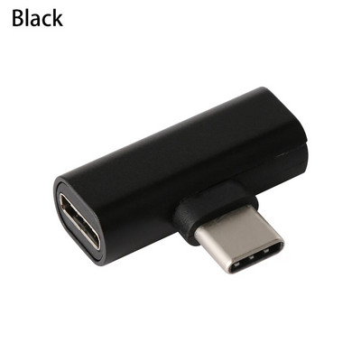 Type-C двоен женски щепсел конвертор за Samsung S10 S9 Huawei Mate20 2 в 1 сплитер аудио адаптер за зареждане аксесоари за мобилен телефон