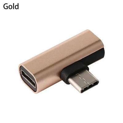 Type-C двоен женски щепсел конвертор за Samsung S10 S9 Huawei Mate20 2 в 1 сплитер аудио адаптер за зареждане аксесоари за мобилен телефон