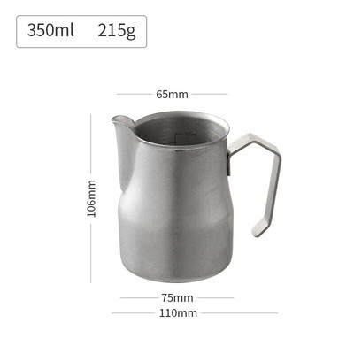 Nerūdijančio plieno pieno putų ąsotis Espreso garų kavos ąsotis Barista Craft Latte Cappuccino pieno grietinėlės puodelis putų ąsotis