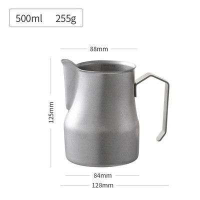 Nerūdijančio plieno pieno putų ąsotis Espreso garų kavos ąsotis Barista Craft Latte Cappuccino pieno grietinėlės puodelis putų ąsotis