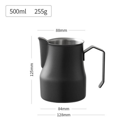 Nerūdijančio plieno pieno putų ąsotis Espreso garų kavos ąsotis Barista Craft Latte Cappuccino pieno grietinėlės puodelis putų ąsotis