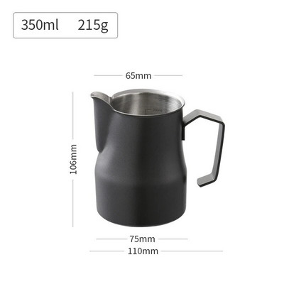 Nerūdijančio plieno pieno putų ąsotis Espreso garų kavos ąsotis Barista Craft Latte Cappuccino pieno grietinėlės puodelis putų ąsotis