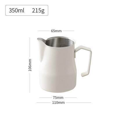 Nerūdijančio plieno pieno putų ąsotis Espreso garų kavos ąsotis Barista Craft Latte Cappuccino pieno grietinėlės puodelis putų ąsotis