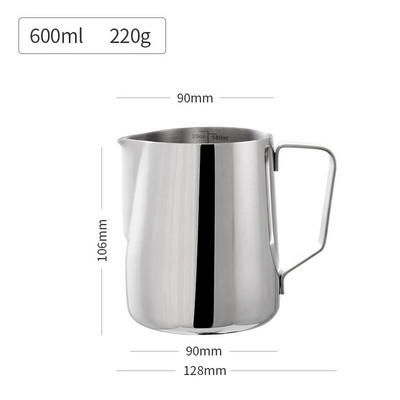 Nerūdijančio plieno pieno putų ąsotis Espreso garų kavos ąsotis Barista Craft Latte Cappuccino pieno grietinėlės puodelis putų ąsotis