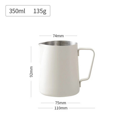 Nerūdijančio plieno pieno putų ąsotis Espreso garų kavos ąsotis Barista Craft Latte Cappuccino pieno grietinėlės puodelis putų ąsotis