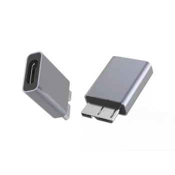 USB C към Micro B USB3.0 адаптер Тип C Женски към Micro B Мъжки Бързо зареждане USB Micro 3.0 към Тип C Супер скорост за HDD