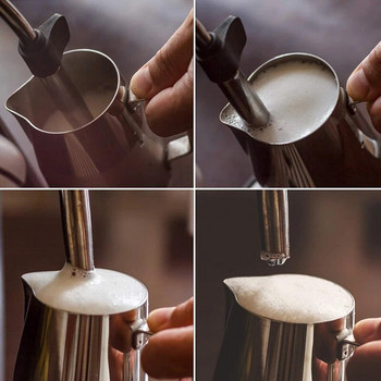 Кана за разпенване на мляко от неръждаема стомана Кана за еспресо кафе Barista Craft Latte Cappuccino Чаша за крем за мляко Кана за разпенване Кана за мляко Pitche