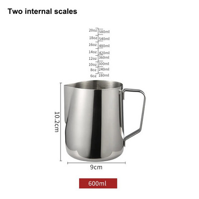 Roostevabast terasest piimavahustamiskann Espressokohv Barista Craft Latte Cappuccino piimakoore tass vahustamiskann Pigi piimakann