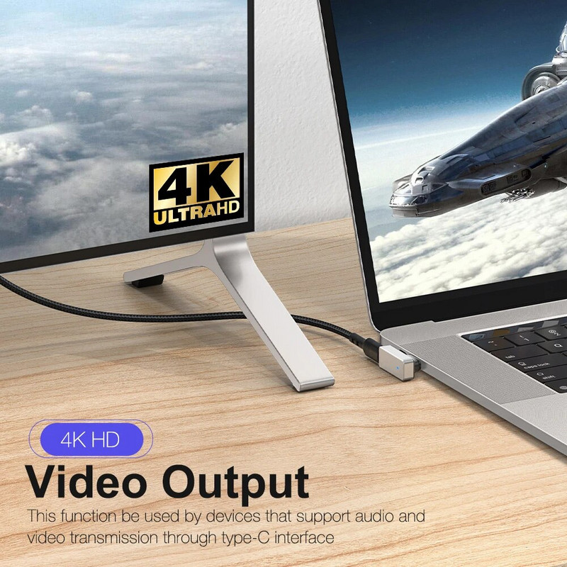 USB 3.1 PD 100W магнитен адаптер тип C за Macbook Notebook Redmi Huawei сплитер конвертор бързо зареждане зарядно устройство за данни 4K HD хъб