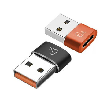 Тип C към USB 3.0 OTG адаптерен конектор Поддръжка на захранващо зареждане Пренос на данни 6A USB C женски към USB мъжки конвертор