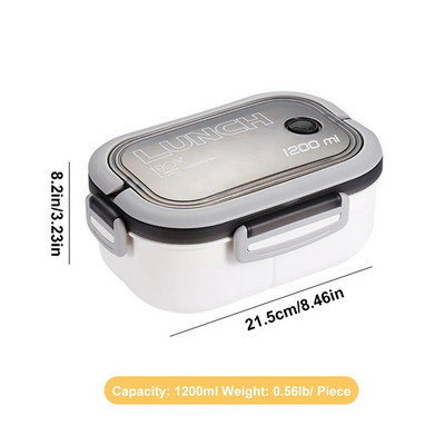 Prijenosna hermetička kutija za ručak, dvoslojna mreža, studentski uredski djelatnik, hermetička bento kutija za mikrovalnu pećnicu s vilicom, žlicom, piknik na otvorenom