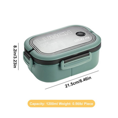 Prijenosna hermetička kutija za ručak, dvoslojna mreža, studentski uredski djelatnik, hermetička bento kutija za mikrovalnu pećnicu s vilicom, žlicom, piknik na otvorenom