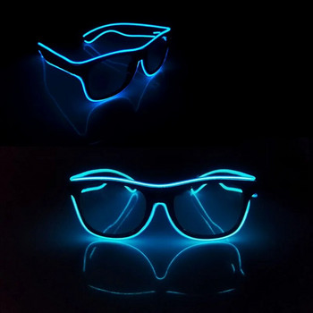 Hot Sale Φωτεινά γυαλιά νέον με φώτα LED γυαλιά οράσεως Bar Rave Party Props Glowing Glasses Festival Club Supplies