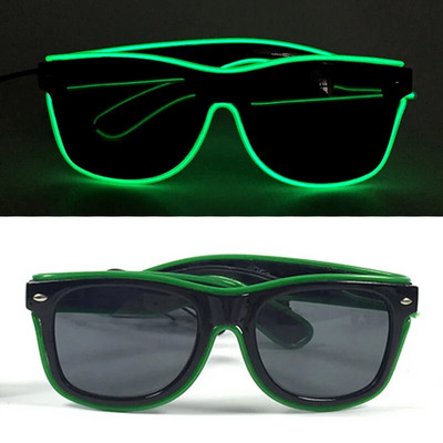 Akciós világító neon szemüvegek világítással LED szemüvegek Bar Rave Partik kellékek Izzó szemüvegek Fesztivál Klub kellékek