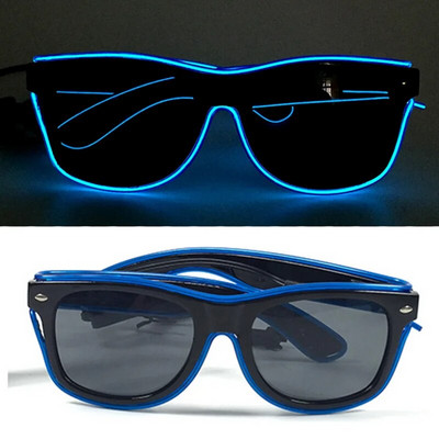 Akciós világító neon szemüvegek világítással LED szemüvegek Bar Rave Partik kellékek Izzó szemüvegek Fesztivál Klub kellékek