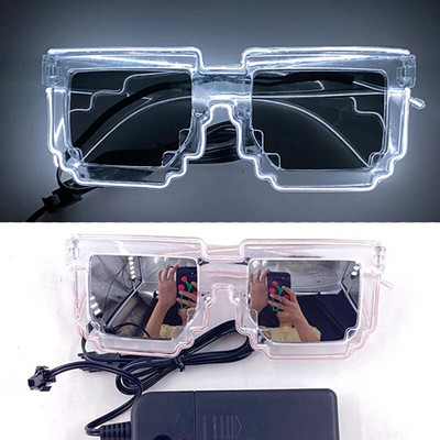 Akciós világító neon szemüvegek világítással LED szemüvegek Bar Rave Partik kellékek Izzó szemüvegek Fesztivál Klub kellékek