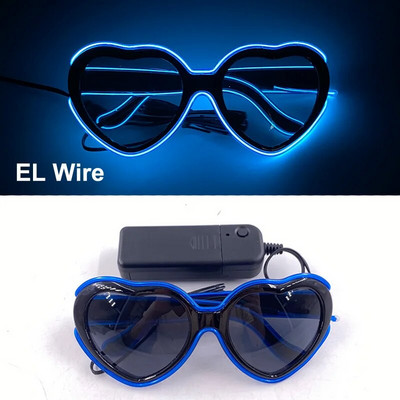 Akciós világító neon szemüvegek világítással LED szemüvegek Bar Rave Partik kellékek Izzó szemüvegek Fesztivál Klub kellékek