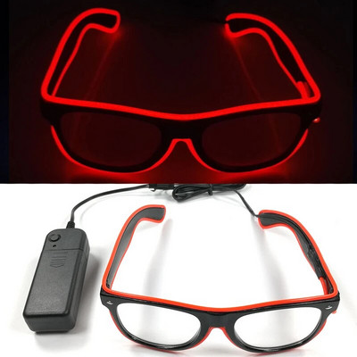 Akciós világító neon szemüvegek világítással LED szemüvegek Bar Rave Partik kellékek Izzó szemüvegek Fesztivál Klub kellékek