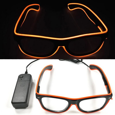Akciós világító neon szemüvegek világítással LED szemüvegek Bar Rave Partik kellékek Izzó szemüvegek Fesztivál Klub kellékek