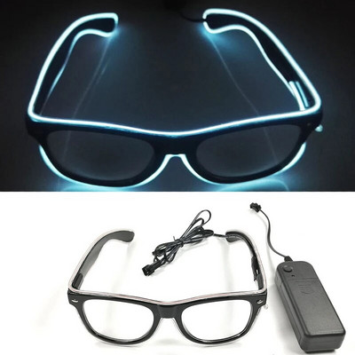 Akciós világító neon szemüvegek világítással LED szemüvegek Bar Rave Partik kellékek Izzó szemüvegek Fesztivál Klub kellékek
