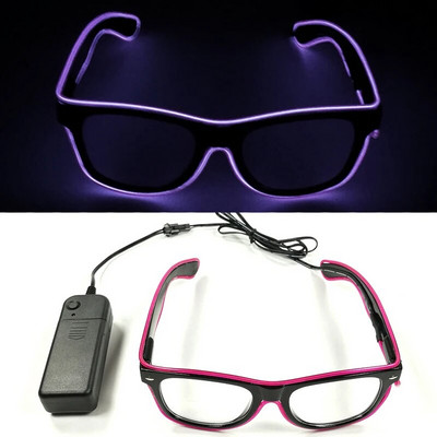 Akciós világító neon szemüvegek világítással LED szemüvegek Bar Rave Partik kellékek Izzó szemüvegek Fesztivál Klub kellékek