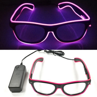 Akciós világító neon szemüvegek világítással LED szemüvegek Bar Rave Partik kellékek Izzó szemüvegek Fesztivál Klub kellékek