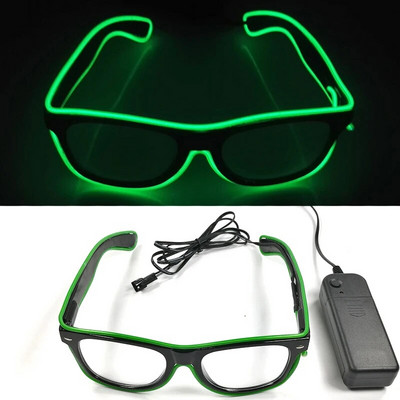 Akciós világító neon szemüvegek világítással LED szemüvegek Bar Rave Partik kellékek Izzó szemüvegek Fesztivál Klub kellékek