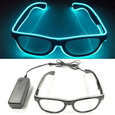 Akciós világító neon szemüvegek világítással LED szemüvegek Bar Rave Partik kellékek Izzó szemüvegek Fesztivál Klub kellékek