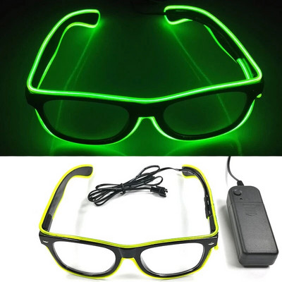 Akciós világító neon szemüvegek világítással LED szemüvegek Bar Rave Partik kellékek Izzó szemüvegek Fesztivál Klub kellékek