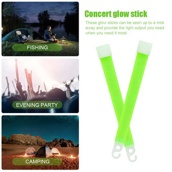 1/5 τεμ. 6 ιντσών Industrial Grade Glow Sticks Light Stick Camping Emergency Light Sticks Party Clubs Supplies- Green Chemical Fluor