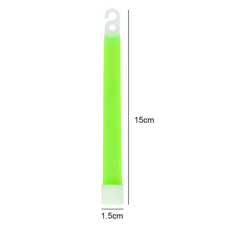 1/5 vnt 6 colių pramoninės klasės švytėjimo lazdelės Light Stick stovyklavimo avarinės šviesos lazdelės vakarėlių klubams - žalias cheminis fluoras