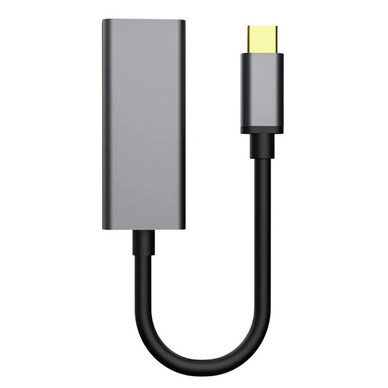 Patvarus keitiklis, subtilus dizainas, atsparus dilimui 10/100 Mbps C tipo iki RJ45 aliuminio lydinio adapteris nešiojamam planšetiniam kompiuteriui