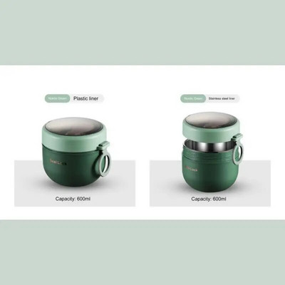 Plastična kutija za ručak Pp Drška za kap vode Bezbrižni materijal Dvoslojna brava Temperaturno brtvljenje Nepropusno Veleprodaja 600 ml