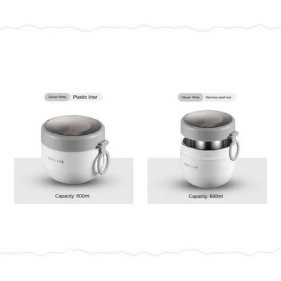 Plastična kutija za ručak Pp Drška za kap vode Bezbrižni materijal Dvoslojna brava Temperaturno brtvljenje Nepropusno Veleprodaja 600 ml