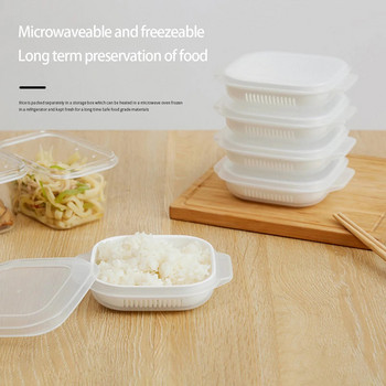 Кутия за обяд Микровълнова Keep Fresh Rice Crisper Хладилник Контейнер за храна Кутия за обяд плодове и зеленчуци Преносим кухненски инструмент