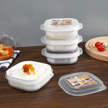 Κουτί γεύματος Φούρνος μικροκυμάτων Keep Fresh Rice Crisper Ψυγείο Δοχείο τροφίμων Κουτί μεσημεριανού γεύματος με φρούτα και λαχανικά Φορητό εργαλείο κουζίνας