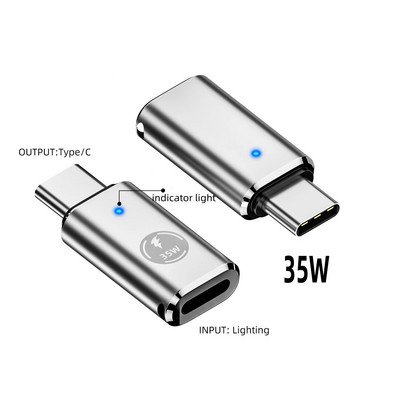 27W 35W PD зареждане USB C Адаптер за мобилен телефон за IOS Phone15 Series Ipad Pro 8Pin Женски към Тип-C мъжки преобразувател Конектор