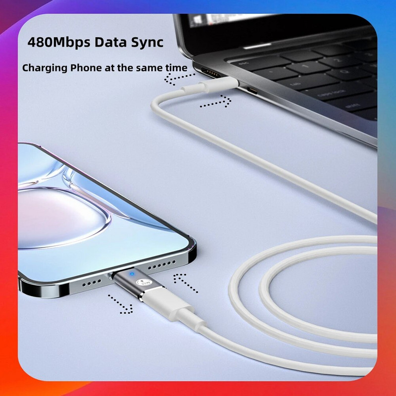 27 W 35 W PD töltő USB C mobiltelefon-adapter IOS Phone15 sorozatú Ipad Pro 8 tűs aljzatból C típusú apa konverterhez