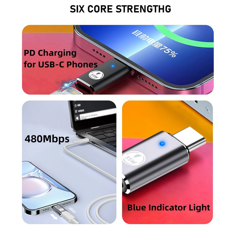 27 W 35 W PD töltő USB C mobiltelefon-adapter IOS Phone15 sorozatú Ipad Pro 8 tűs aljzatból C típusú apa konverterhez