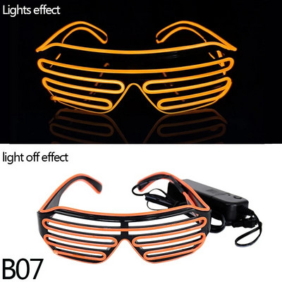 1 ΤΕΜ LED φωτεινά πολύχρωμα γυαλιά μπάρα μουσικής KTV διακόσμηση πάρτι για την Ημέρα του Αγίου Βαλεντίνου Αξεσουάρ αξεσουάρ για αποκριάτικα χριστουγεννιάτικα cosplay