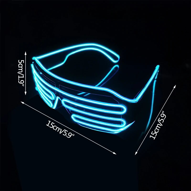 1 ΤΕΜ LED φωτεινά πολύχρωμα γυαλιά μπάρα μουσικής KTV διακόσμηση πάρτι για την Ημέρα του Αγίου Βαλεντίνου Αξεσουάρ αξεσουάρ για αποκριάτικα χριστουγεννιάτικα cosplay