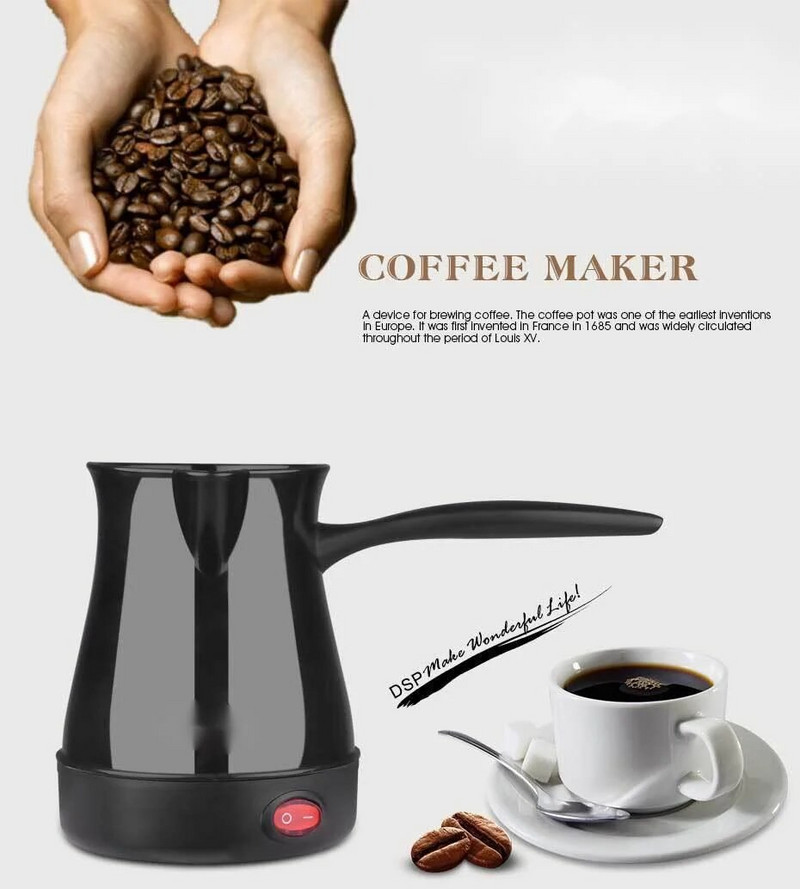 220V 600W 300ml Mali prijenosni električni aparat za kavu Električni Mocha Lonac Kućanski aparat za kavu koji se priključuje